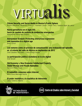 					Ver Vol. 4 Núm. 7 (2013): Libertad de Expresión en Internet
				